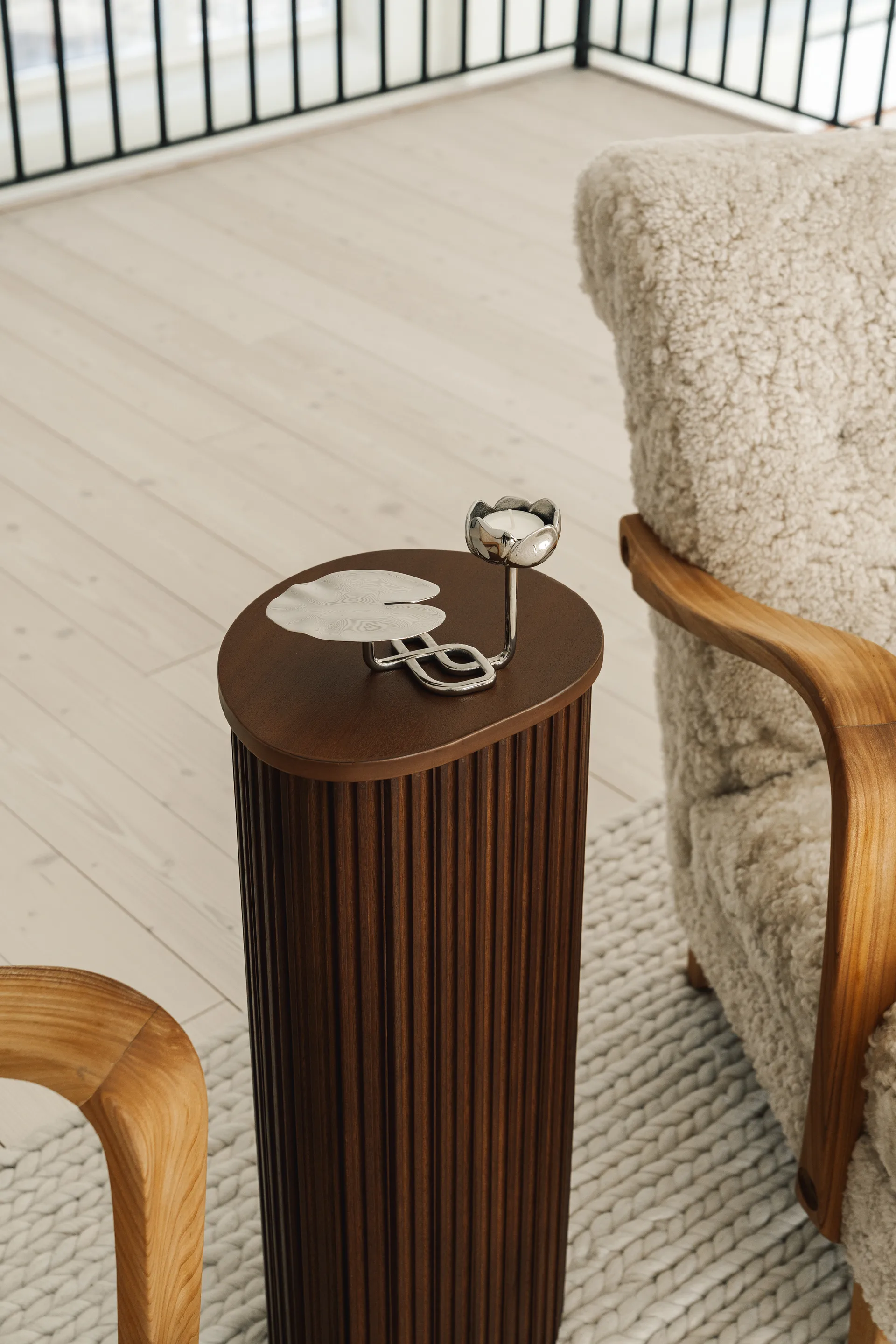 Ninfea No.1 ljusstake, Förnicklad mässing Hilke Collection