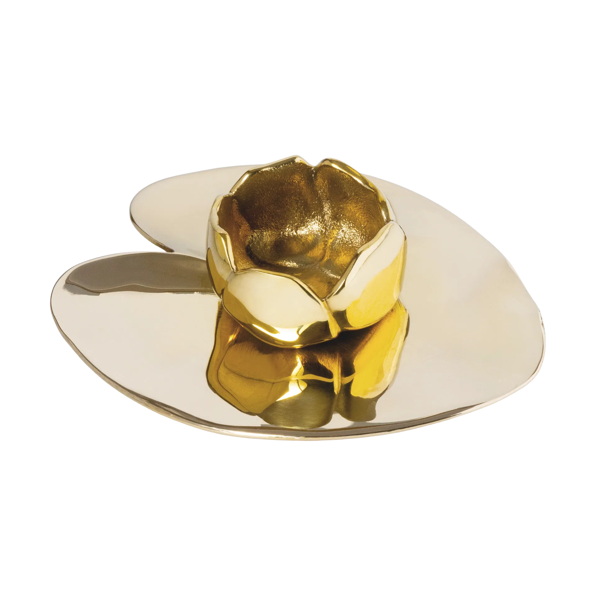 Ninfea piccola ljusstake, Förnicklad mässing Hilke Collection