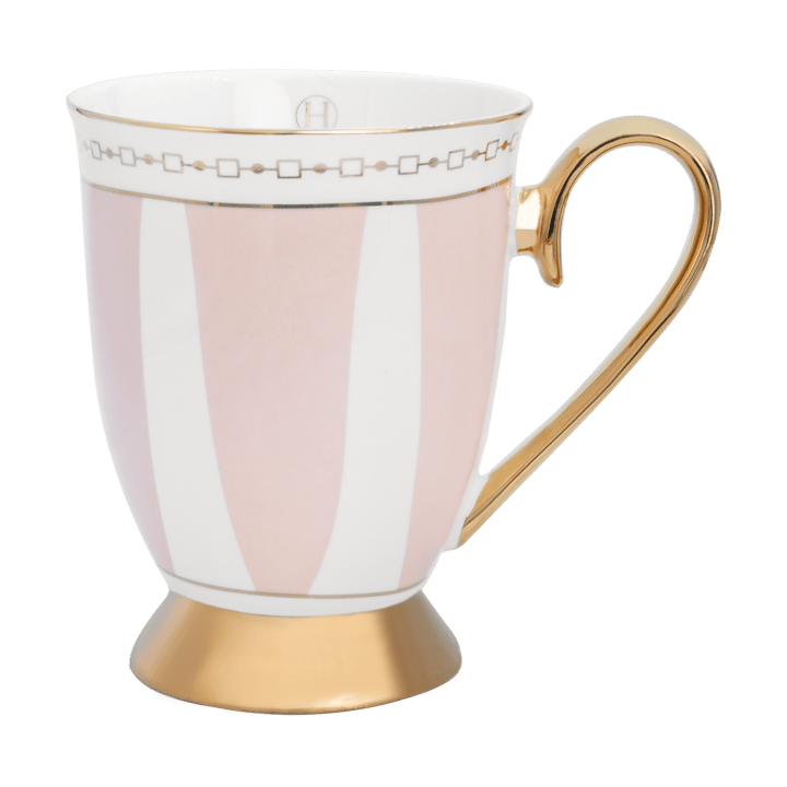 Strisce Rosa mugg 28 cl - Rosa-vit-guld - Hilke Collection