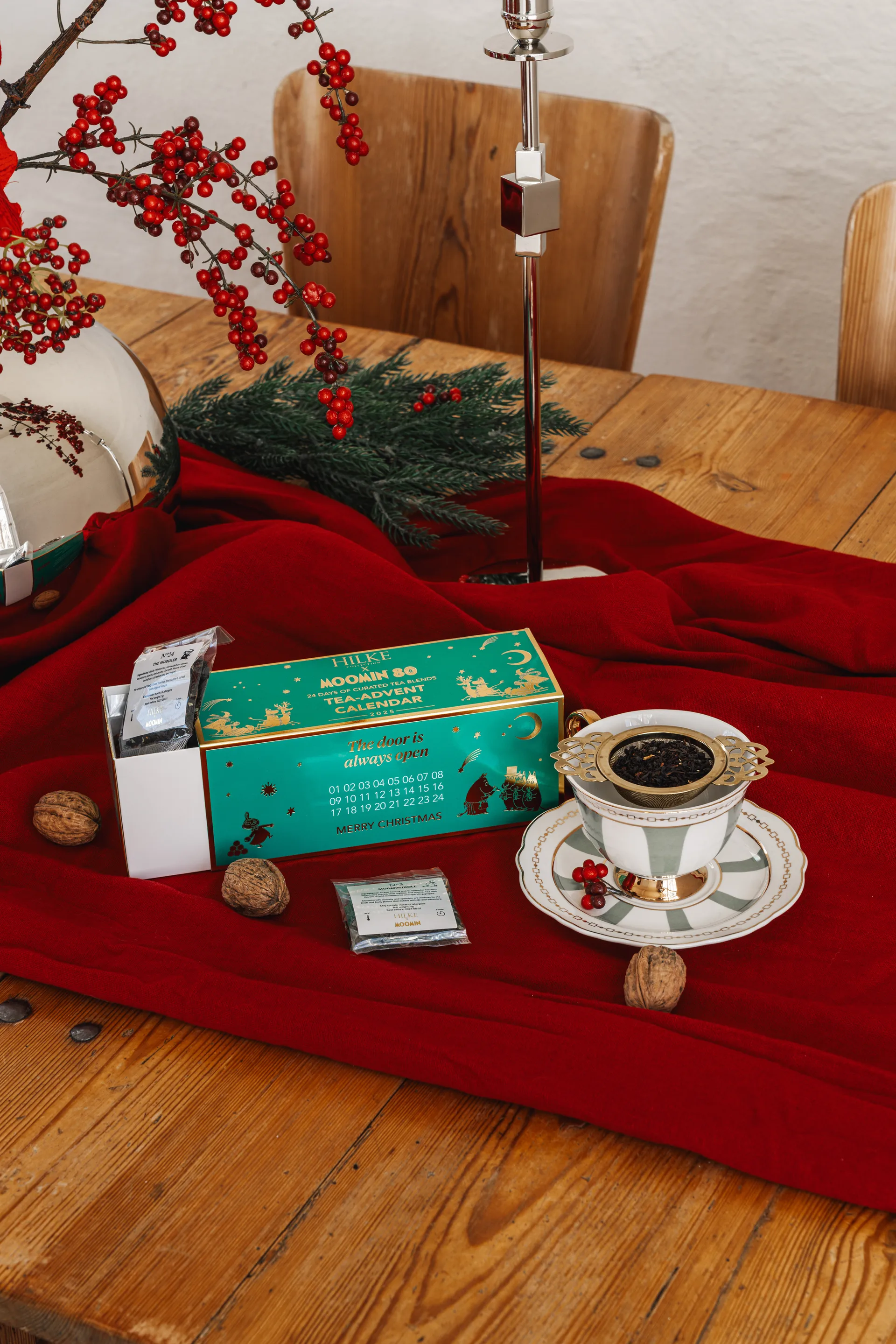 Strisce Salvia kopp med fat, 22 cl Hilke Collection