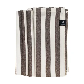 Bretagne tygservett 50x50 cm 4-pack - Chocolate - Himla