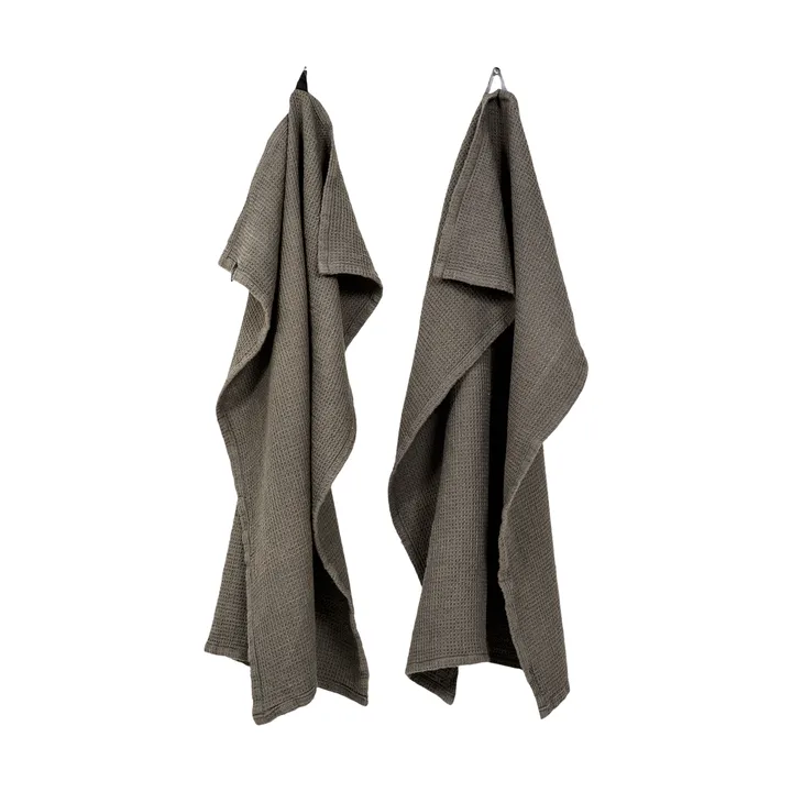 Hetty kökshandduk 50x70 cm 2-pack - Charcoal - Himla