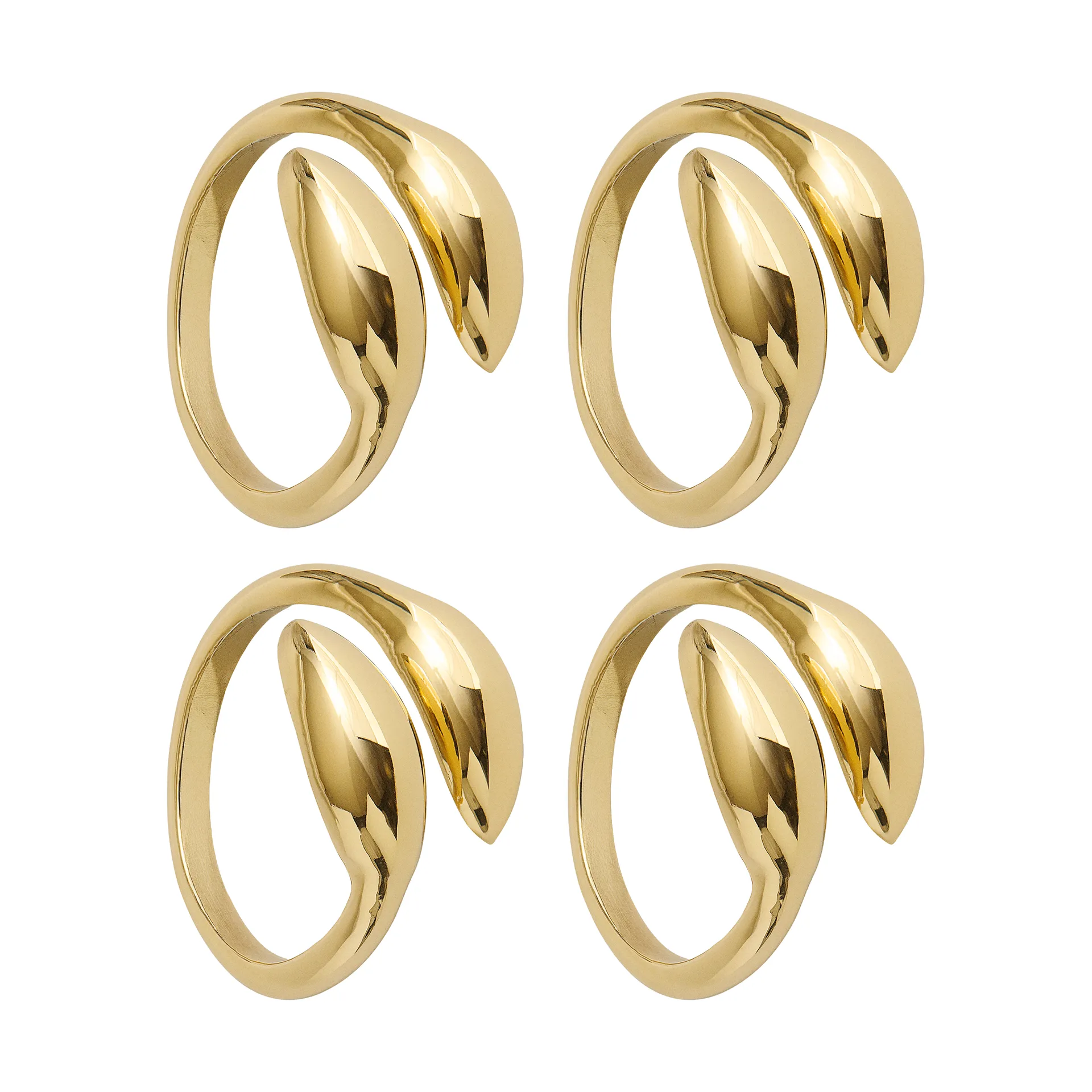Inverness servettring, Mässing, 4-pack Himla
