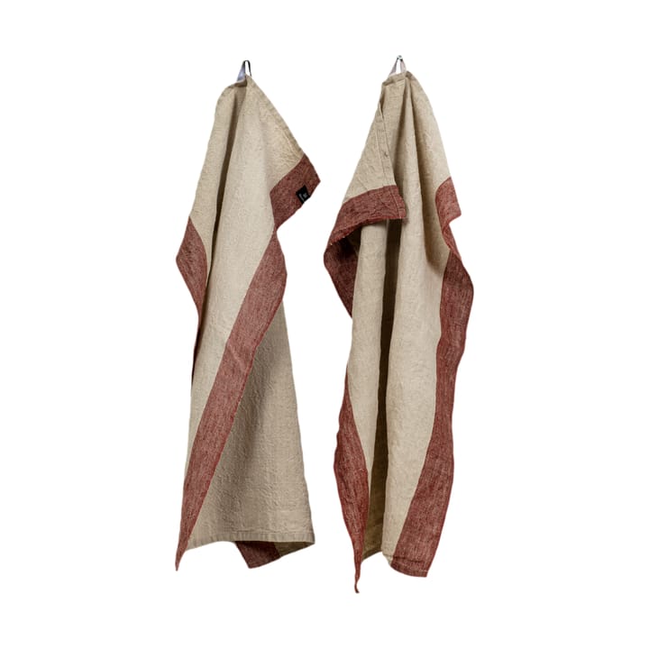 Randolf kökshandduk 50x70 cm 2-pack, Lingonberry-natural Himla
