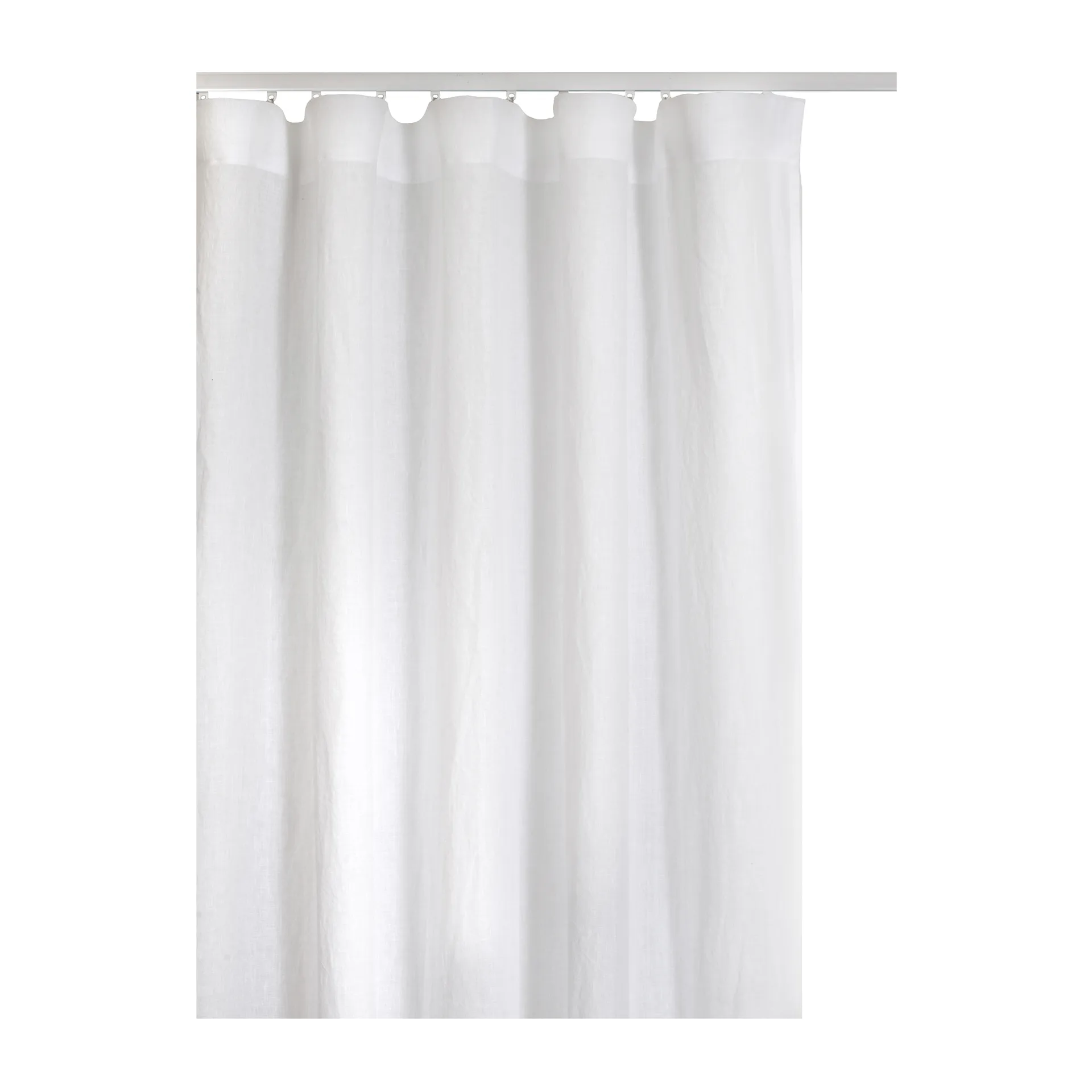 Springtime gardin med veckband 136x250 cm, White Himla