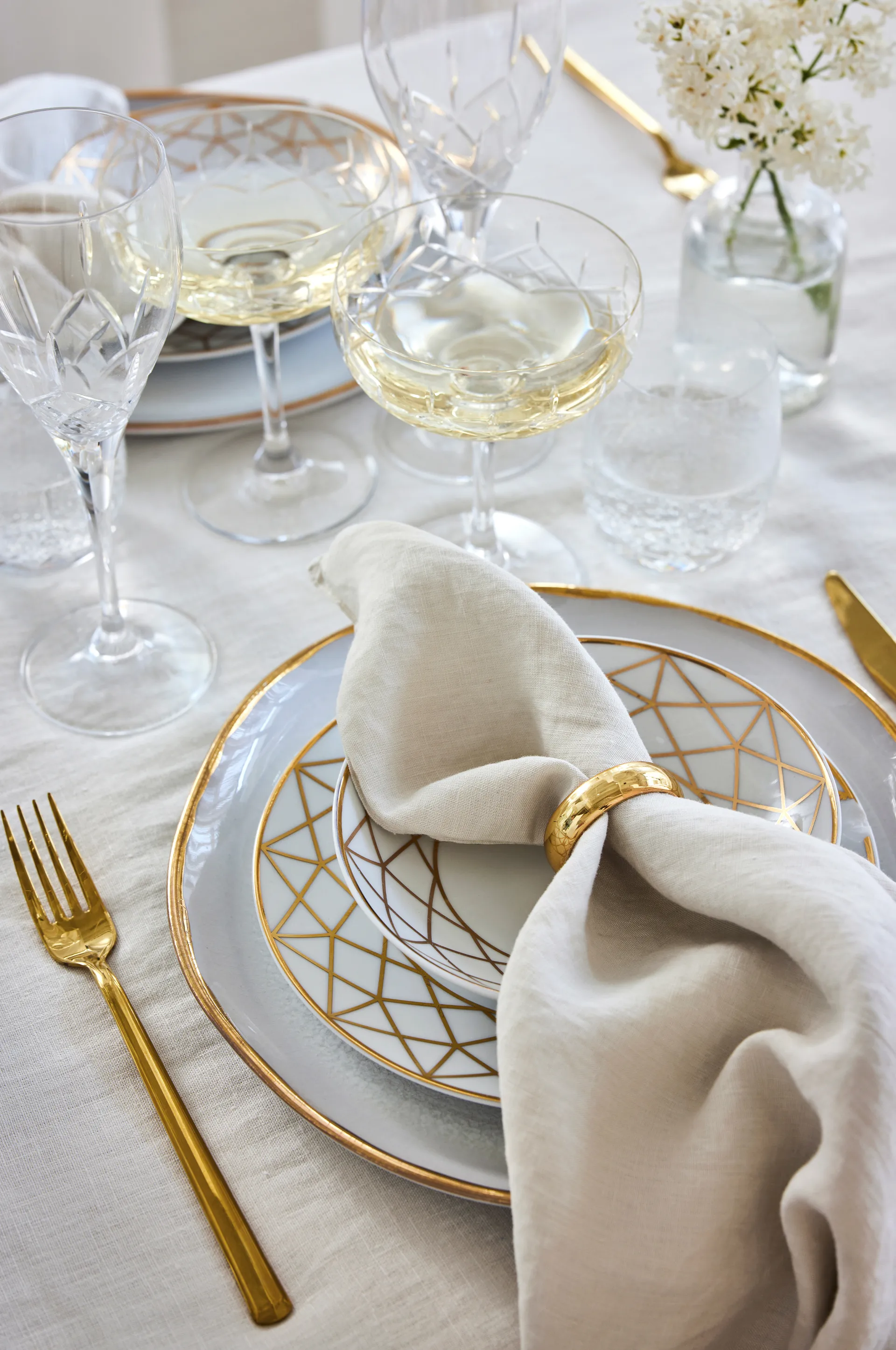 Sunshine servett 4-pack, Fog (beige) Himla