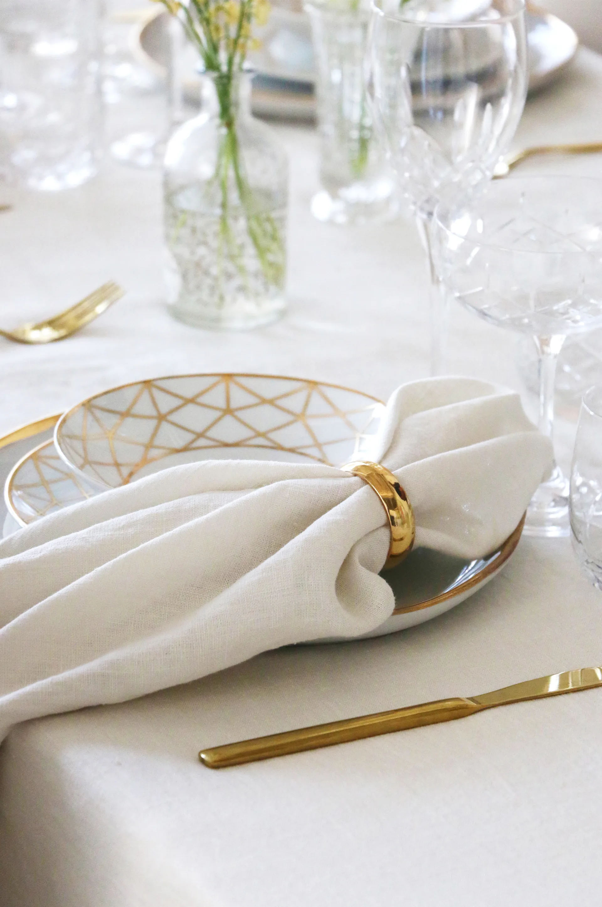 Sunshine servett 4-pack, Fog (beige) Himla