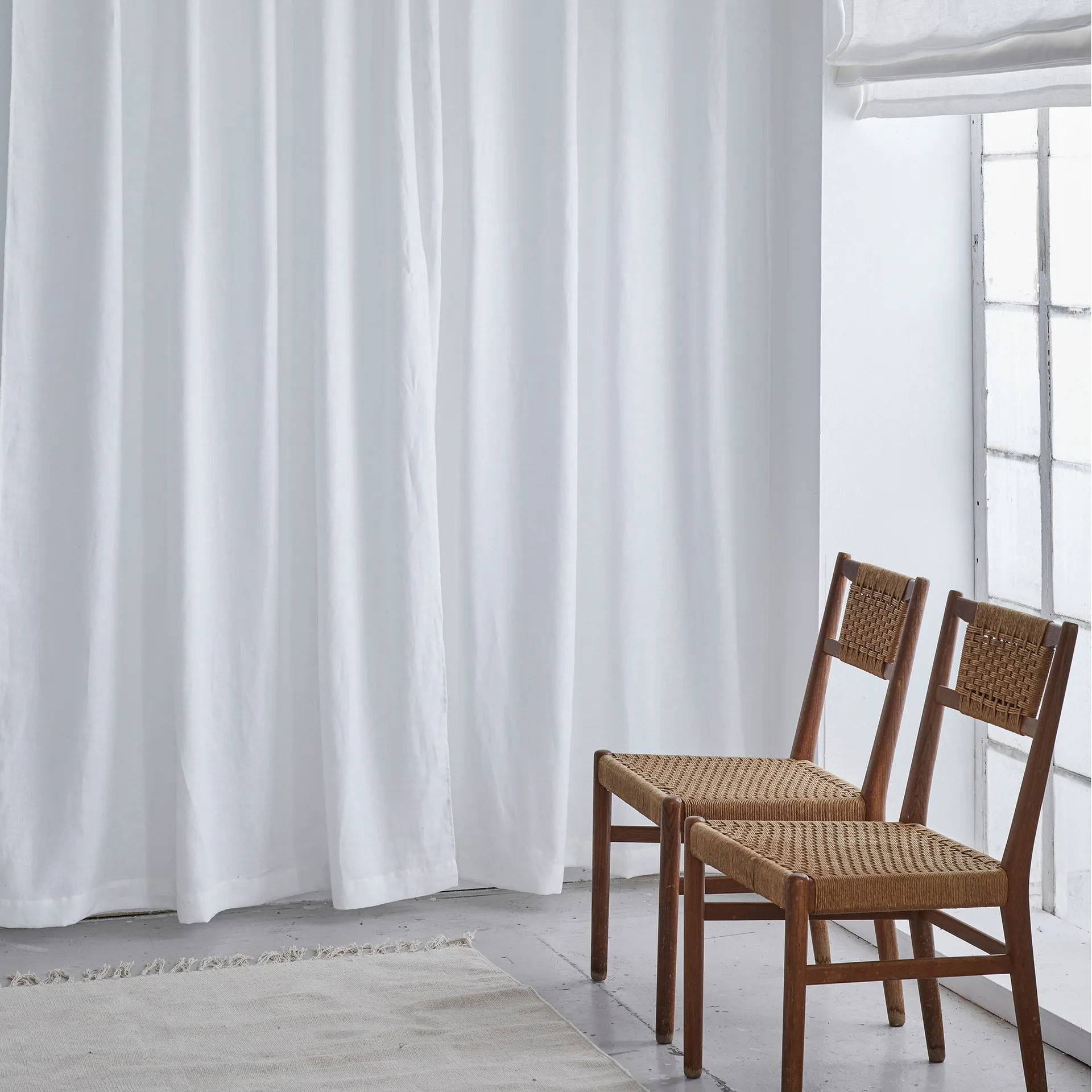 Twilight gardin med veckband 280x290 cm, White Himla