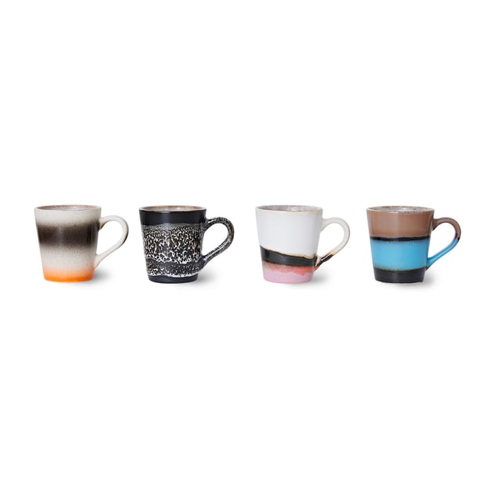 70's espresso mugg 4-pack, Funky HKliving