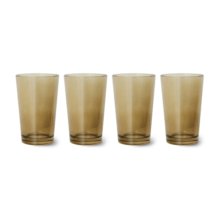 70's glassware teglas 20 cl 4-pack, Mud brown HKliving