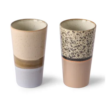 70's lattemugg 28 cl 2 delar - Multi - HKliving