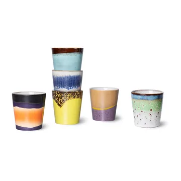 70's mugg 6-pack - Multi - HKliving