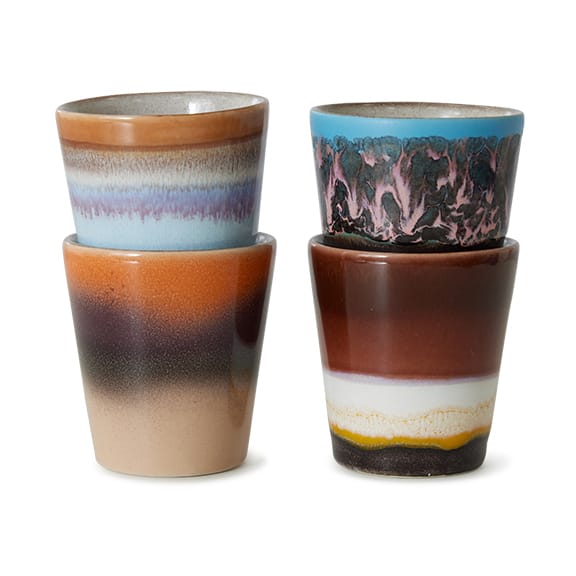 70's ristretto mugg 4-pack, Solar HKliving