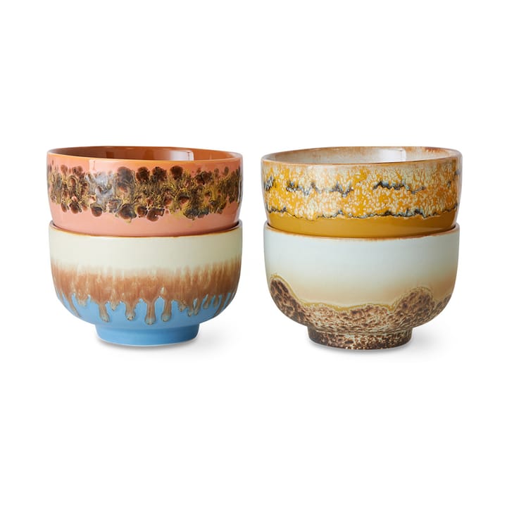 70's skål Ø13,5 cm 4-pack - Seabreeze - HKliving