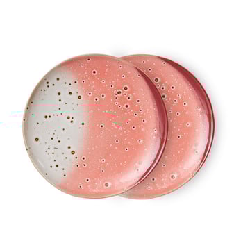 HKliving 70’s tallrik Ø17,5 cm 2-pack Lychee