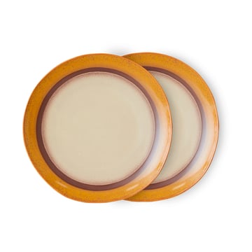 HKliving 70’s tallrik Ø27,5 cm 2-pack Coconut