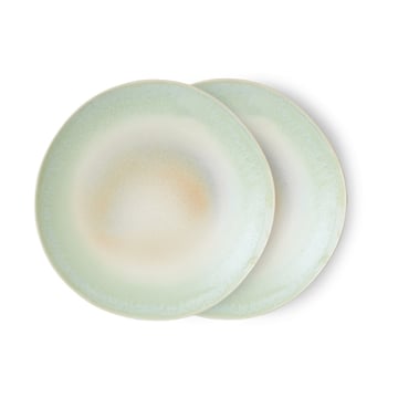 HKliving 70’s tallrik Ø27,5 cm 2-pack Palms
