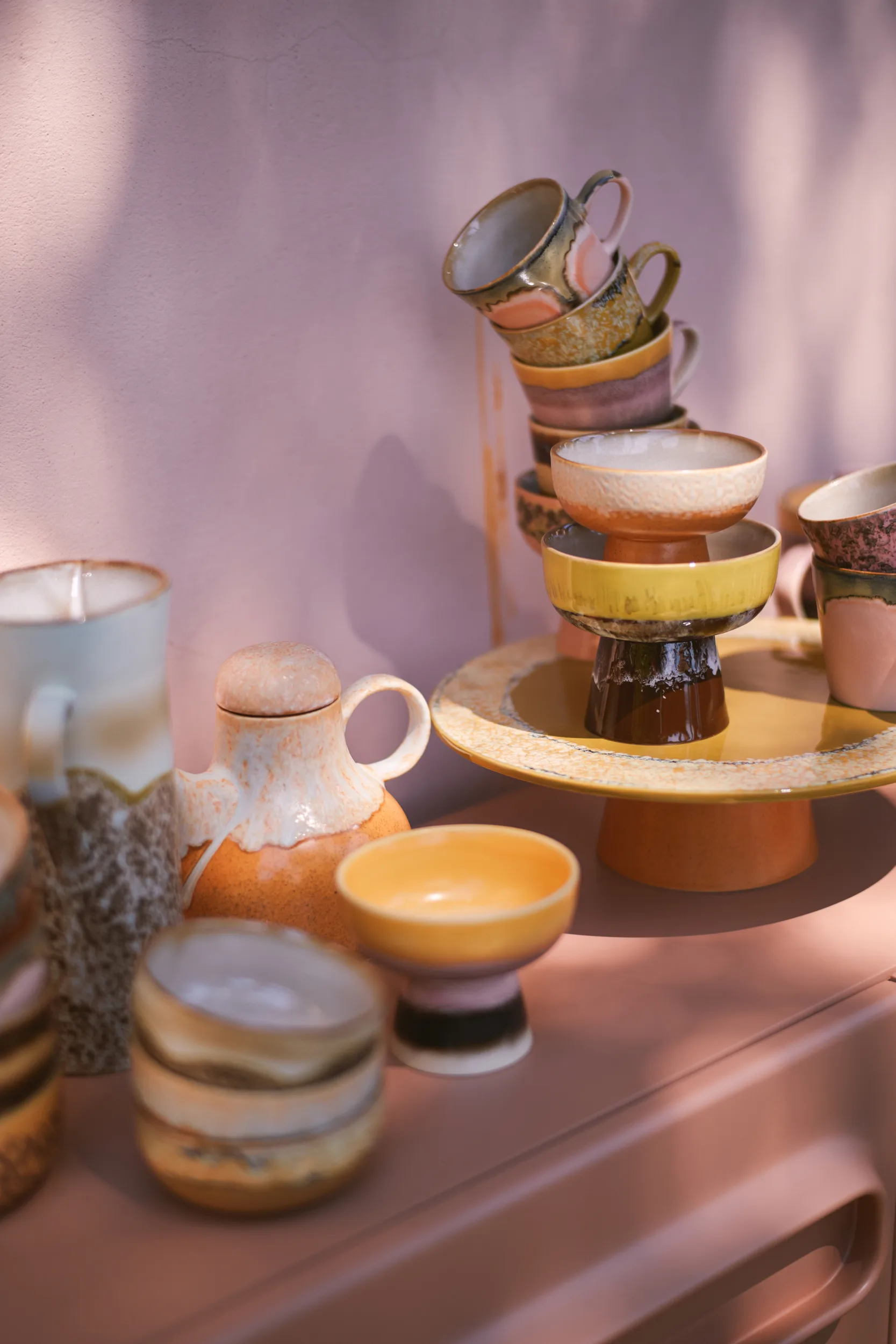 70's tapasskål på fot L Ø12,5x11 cm, Creek HKliving