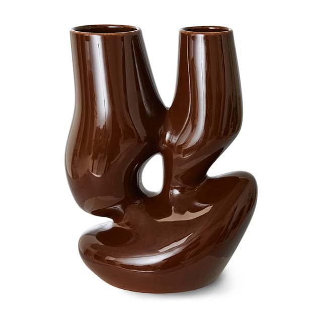 Ceramic organic vas large 25 cm, Espresso HKliving