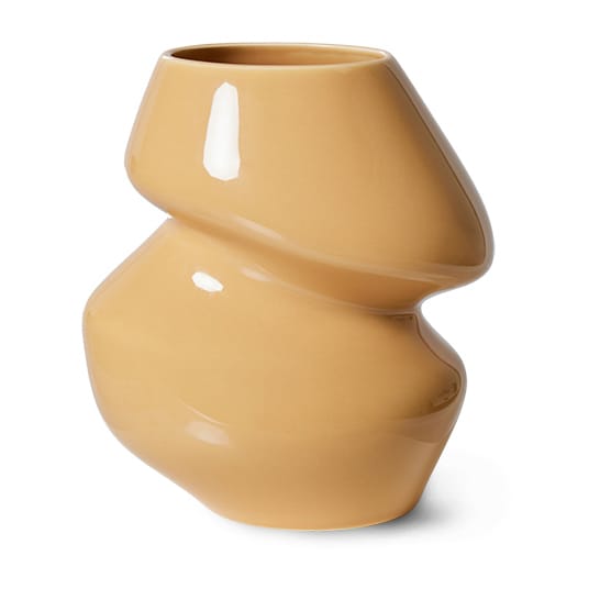 Ceramic organic vas small 19 cm, Cappuccino HKliving
