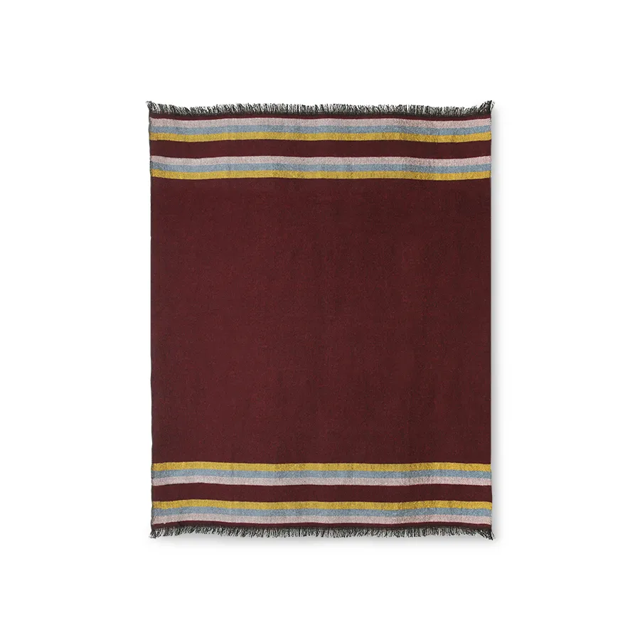 Doris Fluffig filt 130x150 cm, Burgundy HKliving