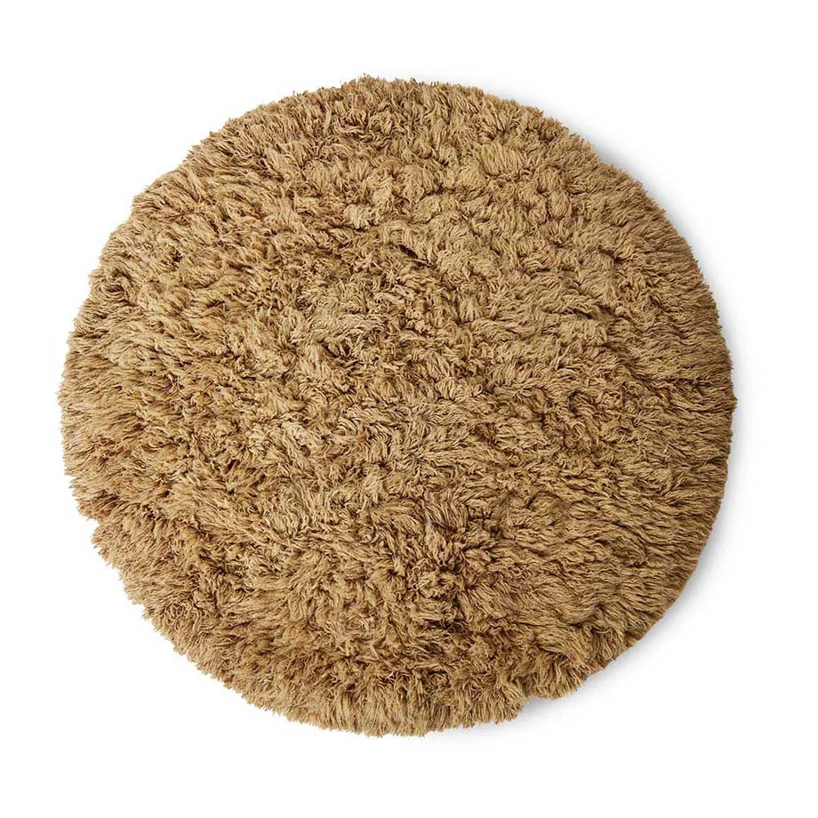Fluffy matta rund, Ø200 cm, caramel HKliving