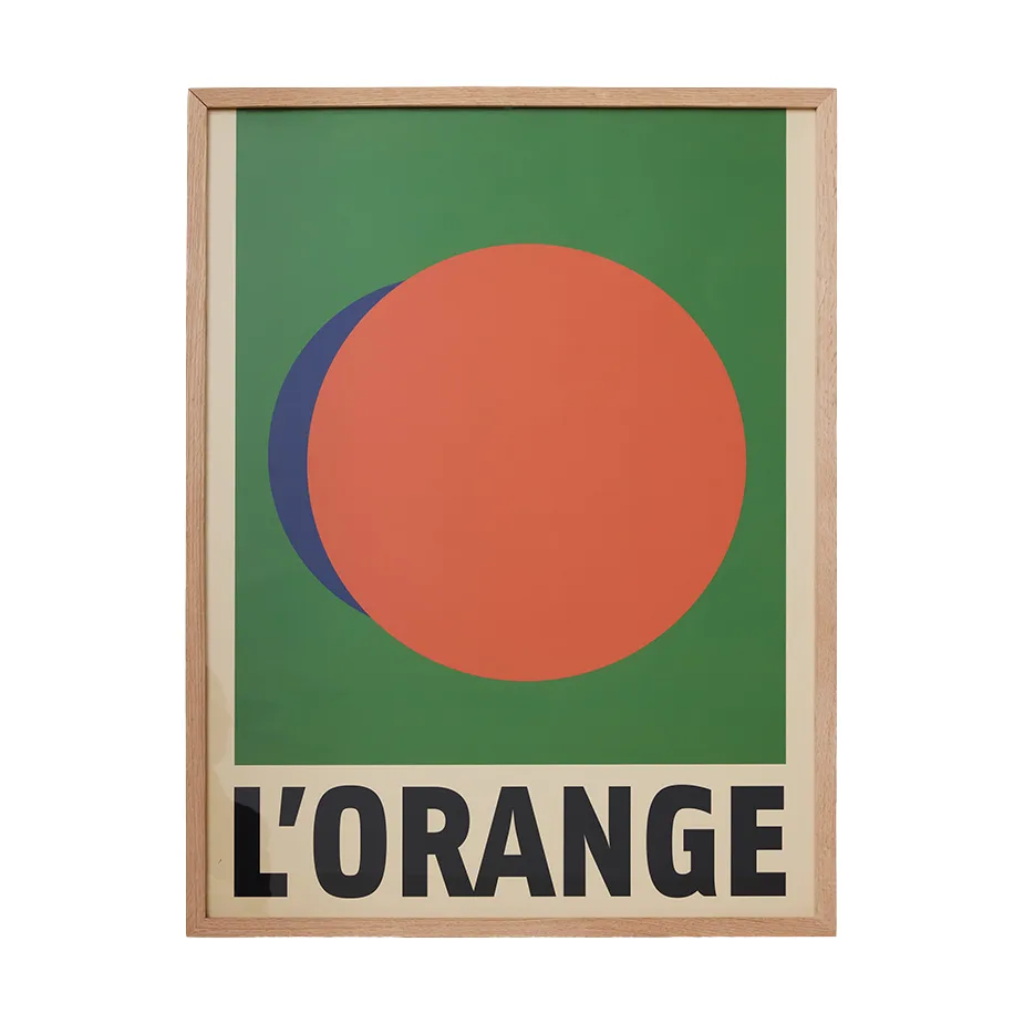 Framed artwork l'orange tavla, Orange HKliving