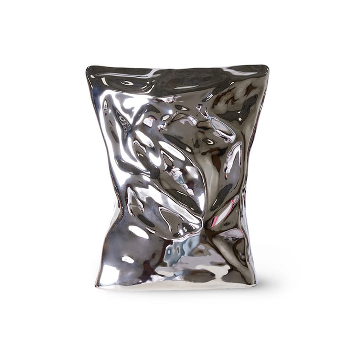 HK Objects vas "Bag of Crisps" 26x9 cm, Krom HKliving