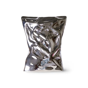 HKliving HK Objects vas ”Bag of Crisps” 26×9 cm Krom