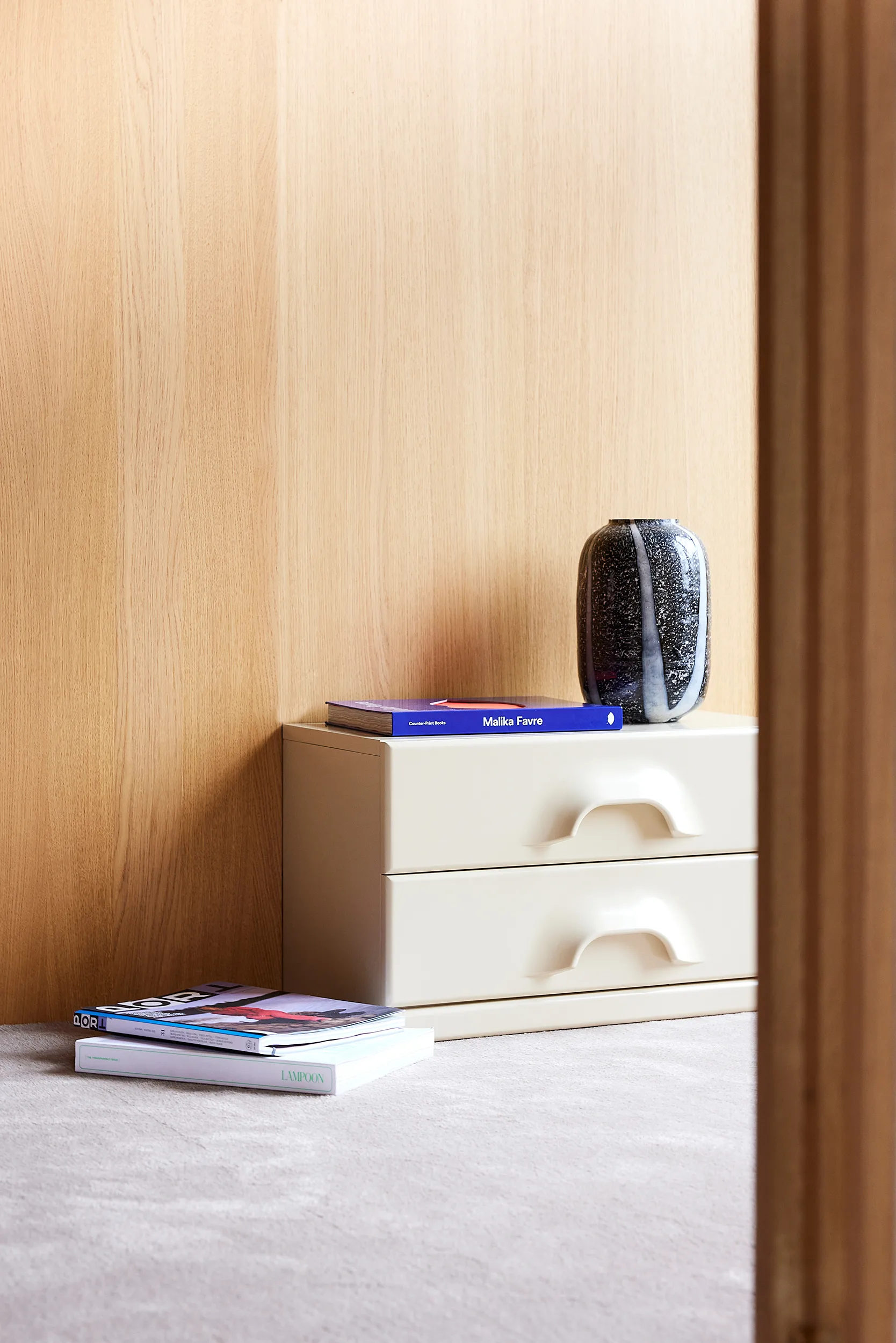HKliving glasvas monochrome Ø17 cm, Black-white HKliving