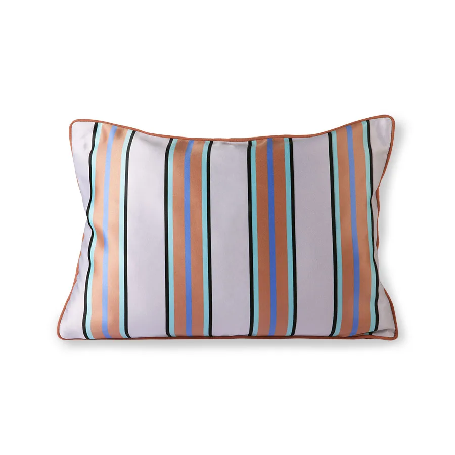 Kudde 35x50 cm satin/sammet, Orange-blå HKliving
