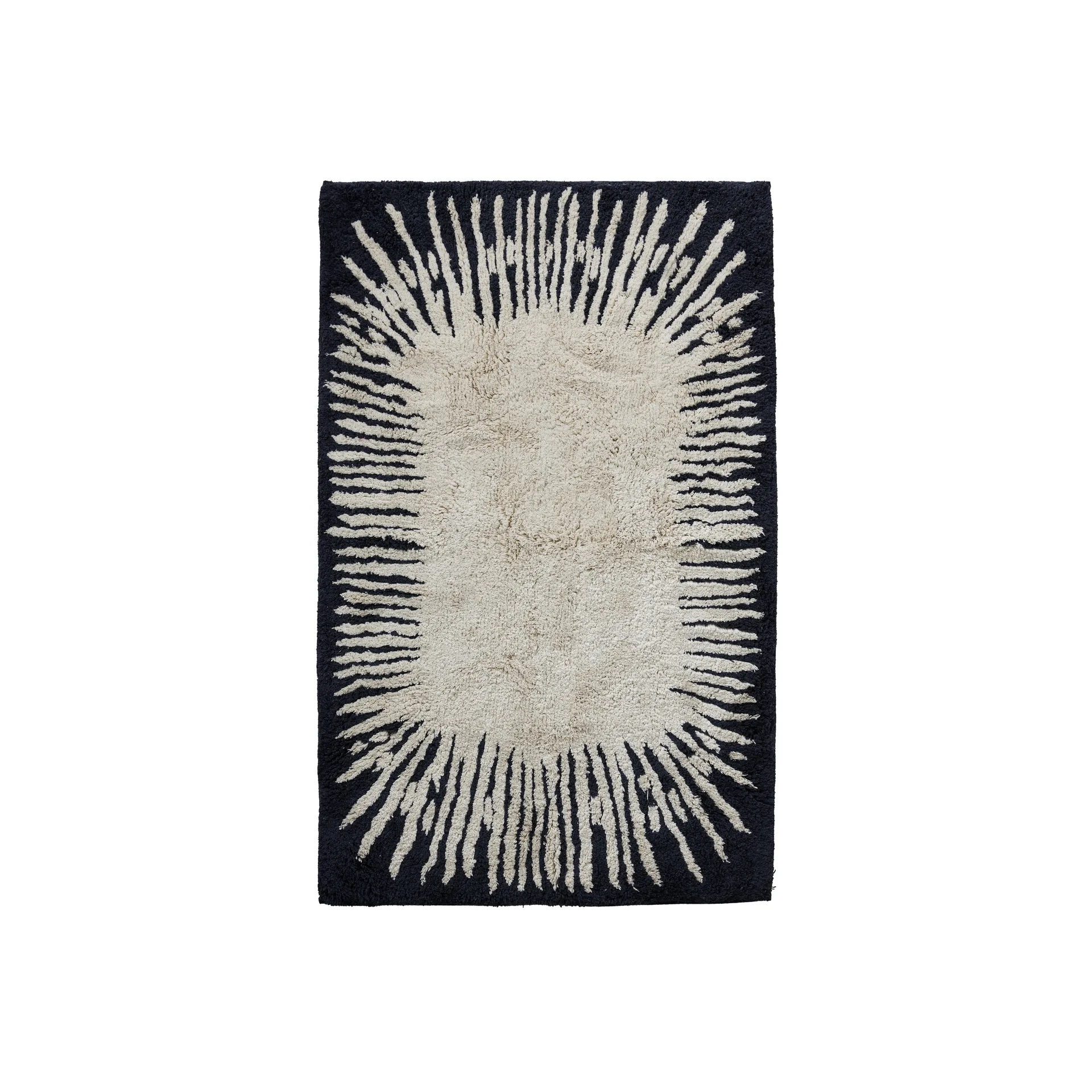Monochrome badrumsmatta 75x120 cm, Svart-cream HKliving