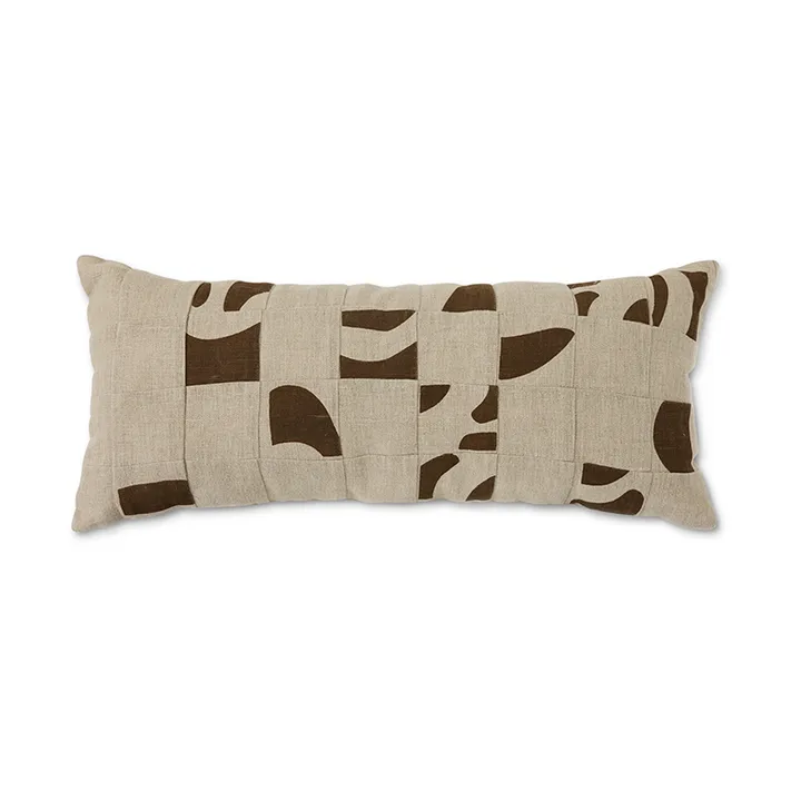Natural patched kudde 30x70 cm - Beige - HKliving