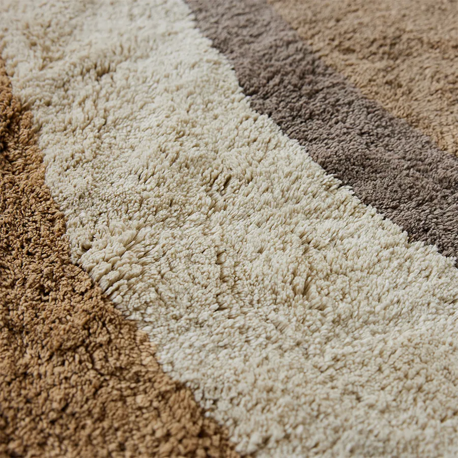 Natural waves badrumsmatta Ø120 cm, Natural multicolours HKliving