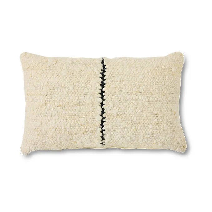 Natural wool striped kudde 30x50 cm, White HKliving