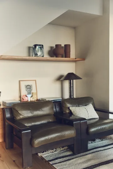 Natural wool striped kudde 30x50 cm - White - HKliving