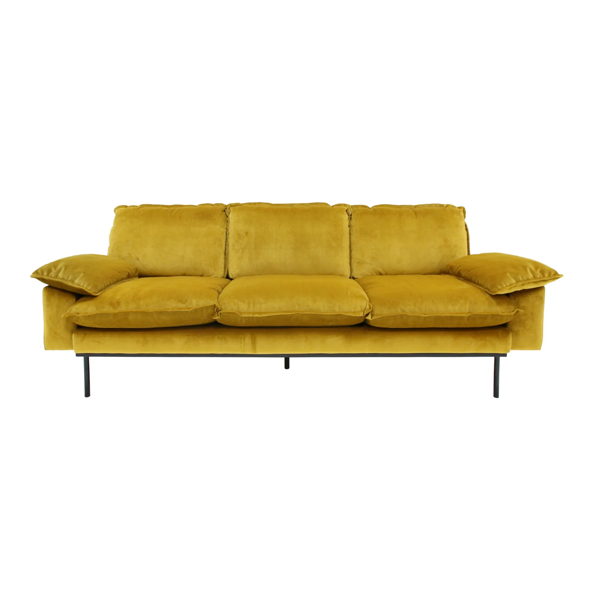 Retro soffa 3-sits, ochra (gul) HKliving
