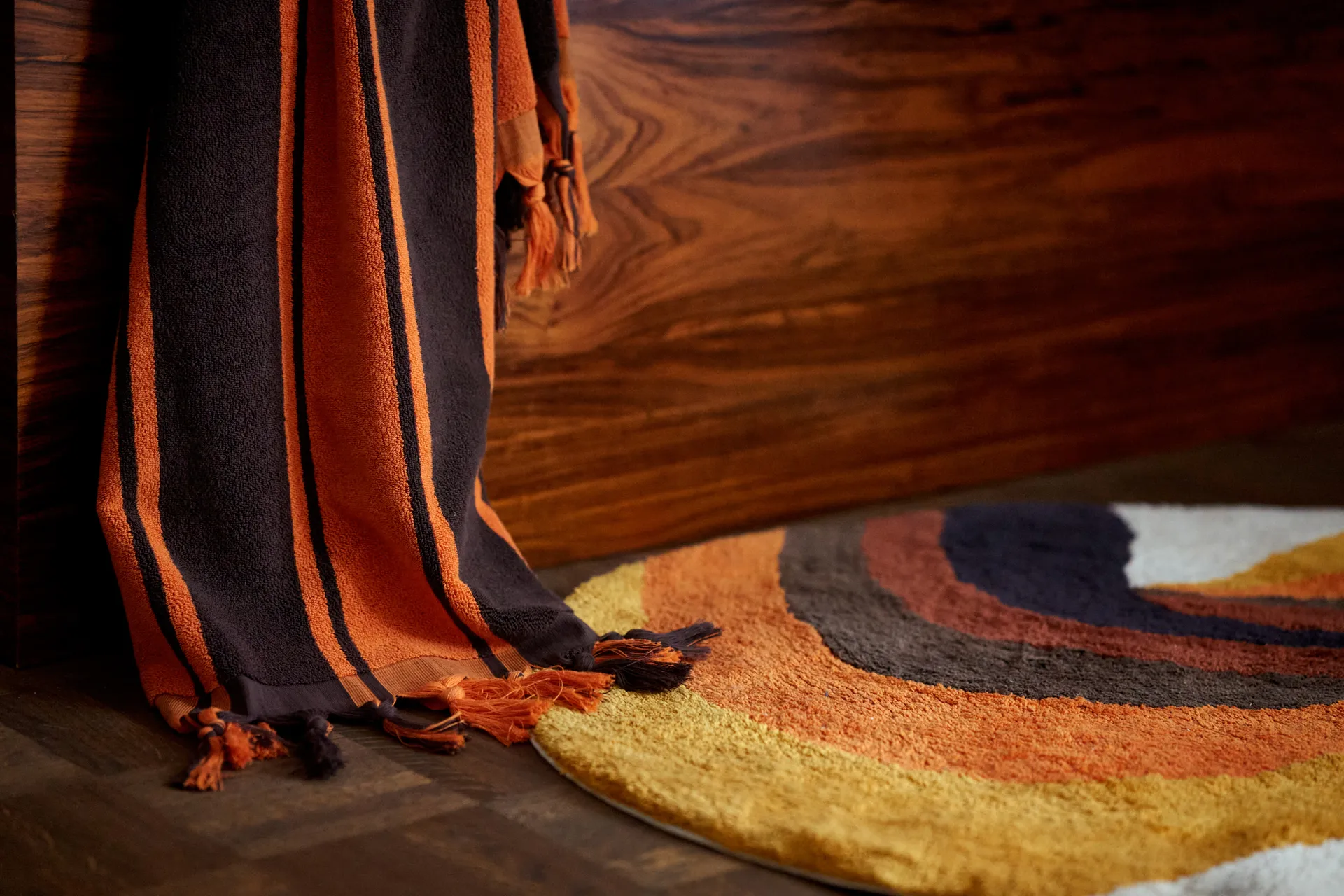 Retro swirl badrumsmatta 90x120 cm, Retro multicolours HKliving