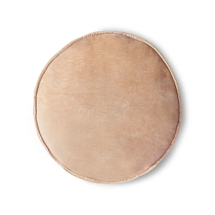 Stolsdyna rund Ø60 cm, Sammet-peach HKliving