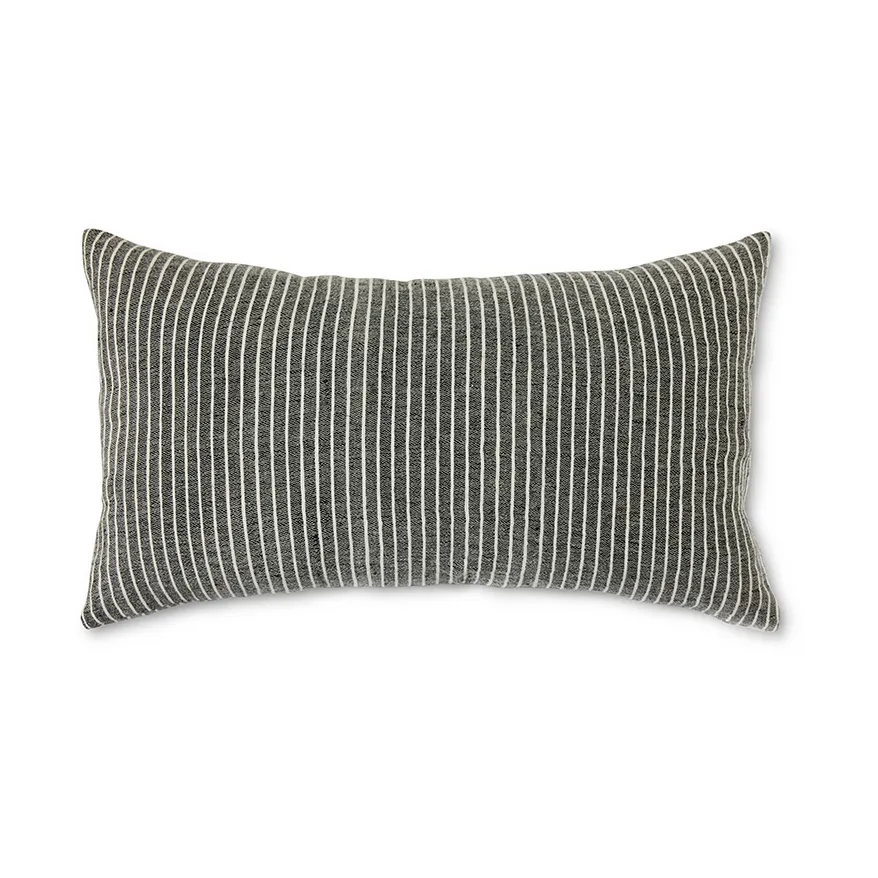 Striped monochrome kudde 40x70 cm, Grey HKliving