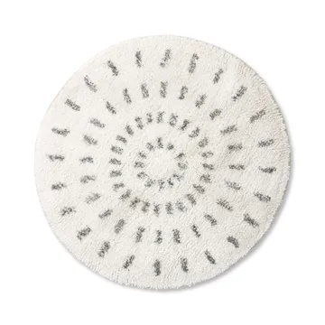 Swirl badrumsmatta Ø60 cm - Svart-vit - HKliving