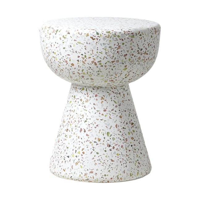 Terrazzo sidobord Ø35 cm - Terrazzo multicolour - HKliving