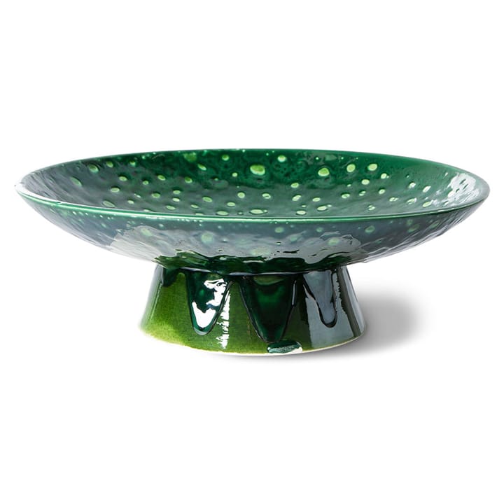 The Emeralds skål med Fot Ø30x10 cm - Grön - HKliving
