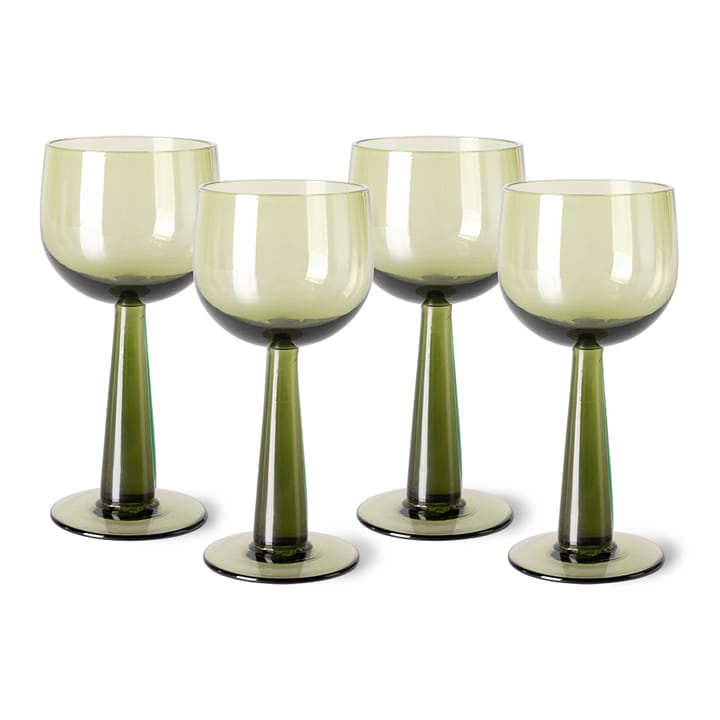 The Emeralds Vinglas 4-pack 20 cl, Olivgrön HKliving