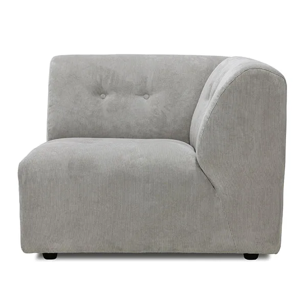 Vint soffmodul höger Hörn 94x74 cm Manchester, Cream HKliving