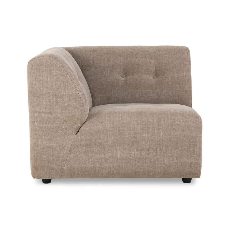 Vint soffmodul vänster Hörn 94x74 cm, Taupe HKliving