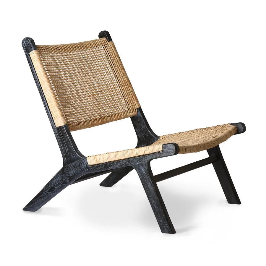 Webbing loungestol 64x75 cm, Svart-natur HKliving