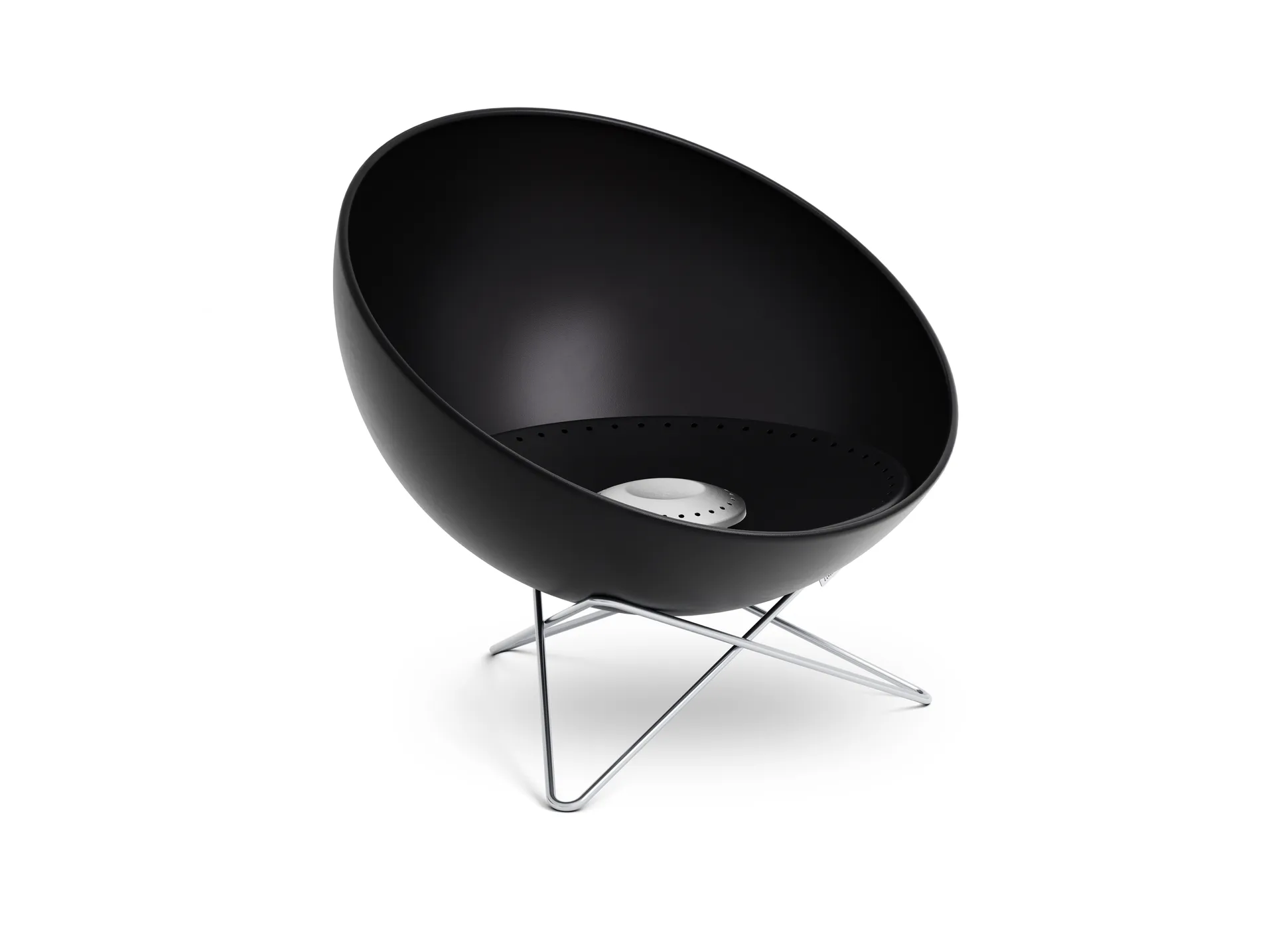 BOWL 70 eldstad, Svart-silver, stjärnstativ Höfats