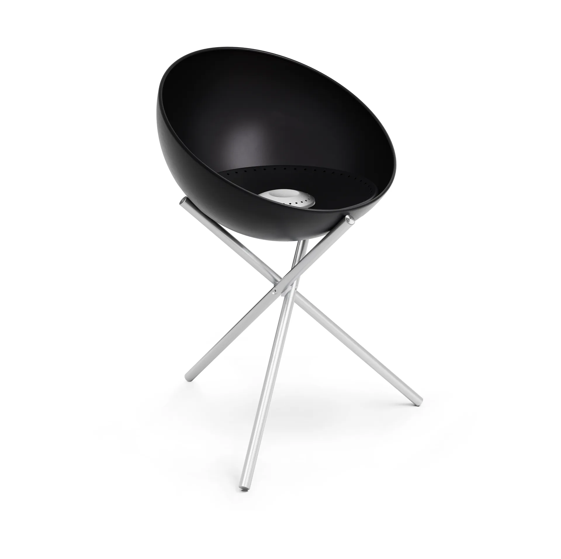 BOWL 70 eldstad, Svart-silver, tripodstativ Höfats