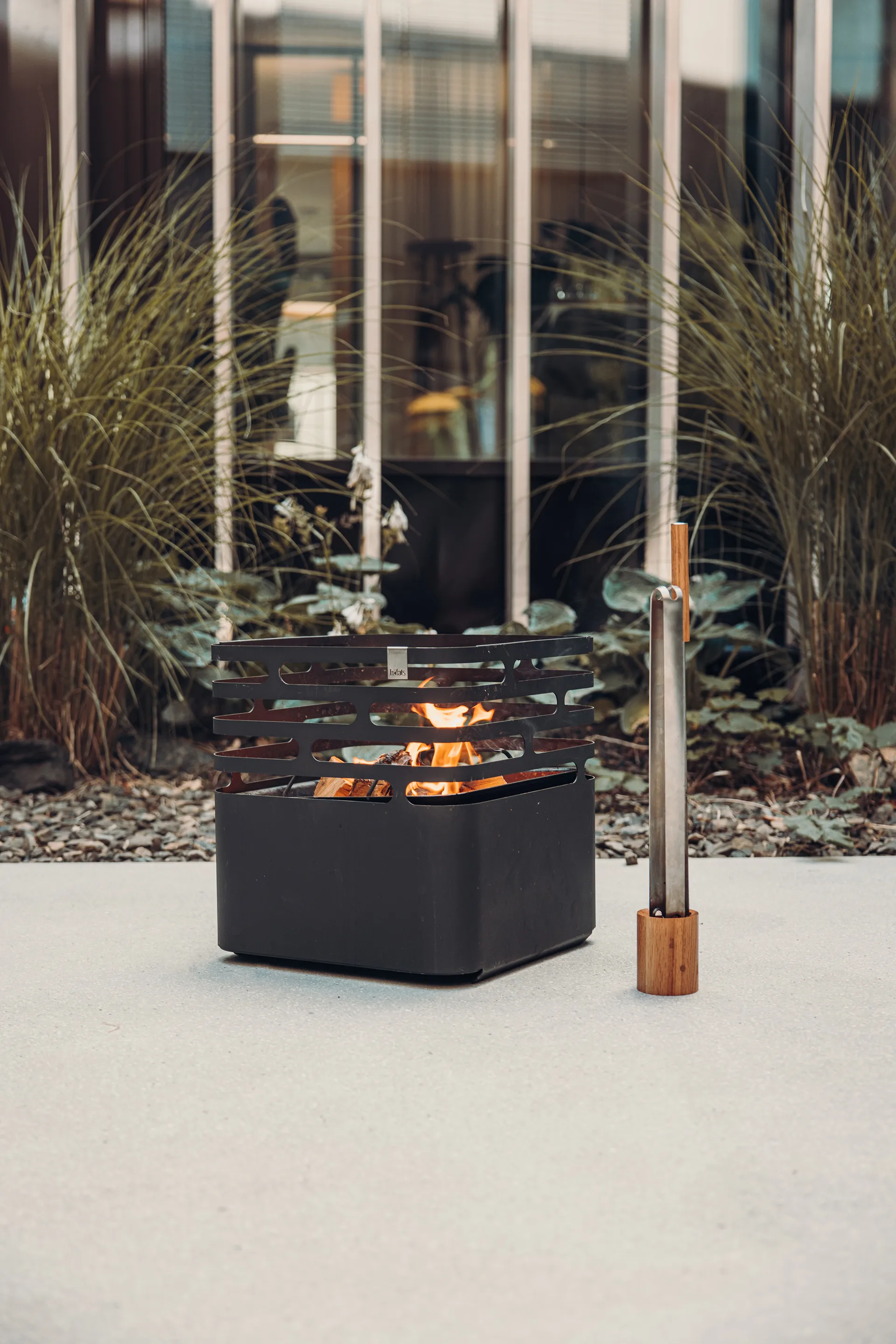 Höfats eldredskapsset, Rostfritt stål-ask, 3 delar Höfats